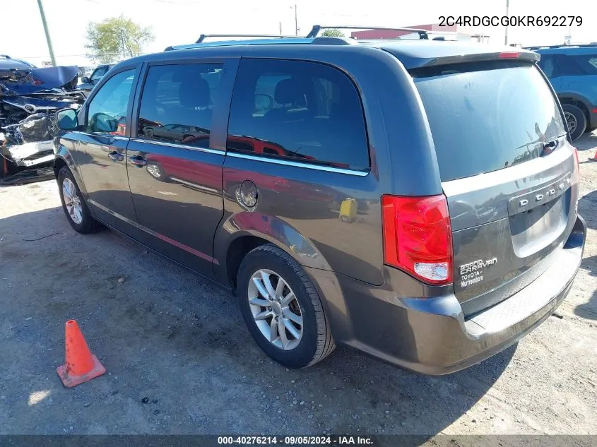 2C4RDGCG0KR692279 2019 Dodge Grand Caravan Sxt