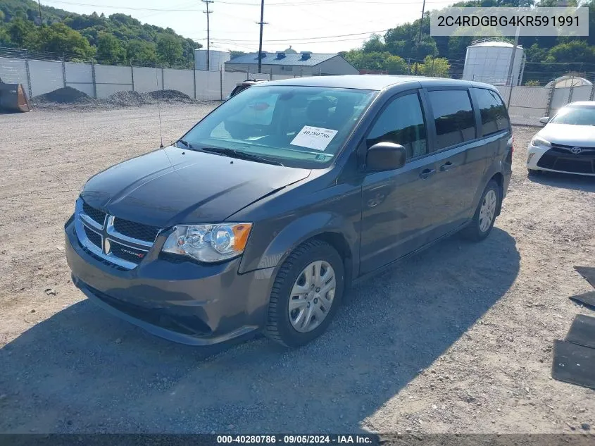 2019 Dodge Grand Caravan Se VIN: 2C4RDGBG4KR591991 Lot: 40280786