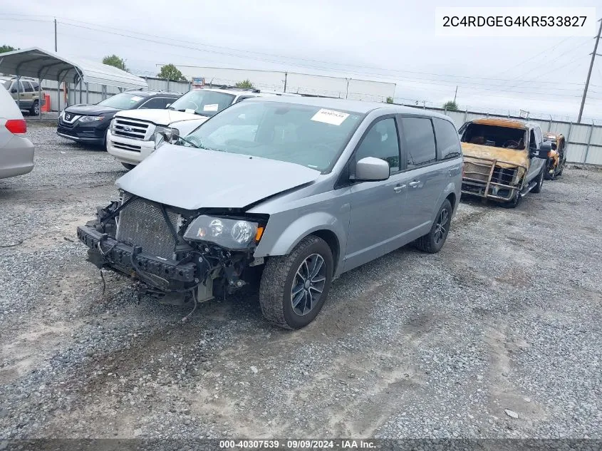 2019 Dodge Grand Caravan Gt VIN: 2C4RDGEG4KR533827 Lot: 40307539