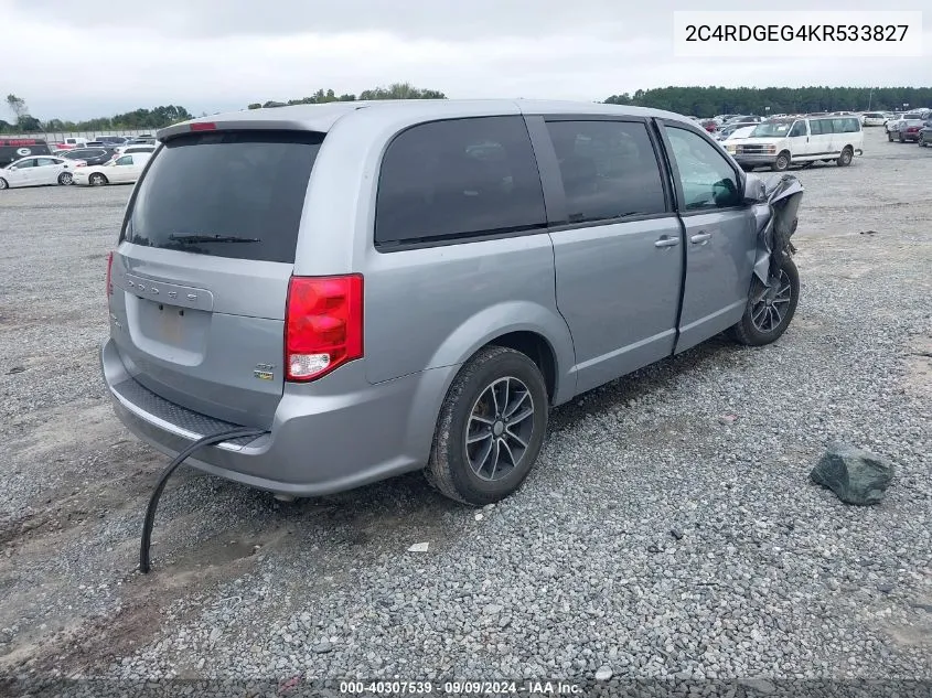 2C4RDGEG4KR533827 2019 Dodge Grand Caravan Gt