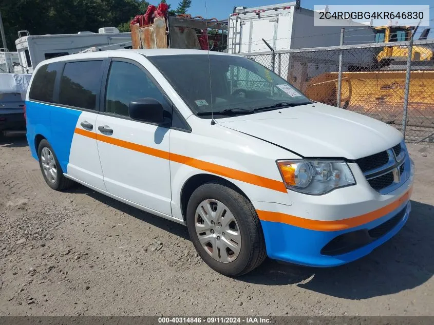 2C4RDGBG4KR646830 2019 Dodge Grand Caravan Se