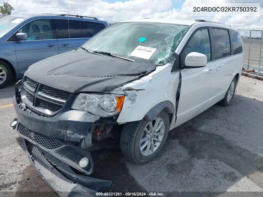 2C4RDGCG2KR750392 2019 Dodge Grand Caravan Sxt