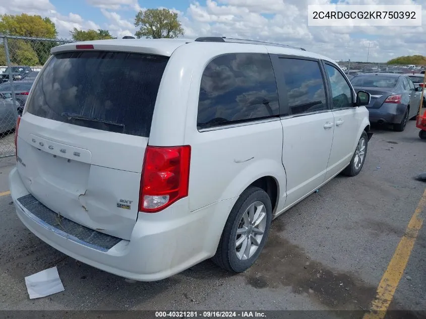 2C4RDGCG2KR750392 2019 Dodge Grand Caravan Sxt