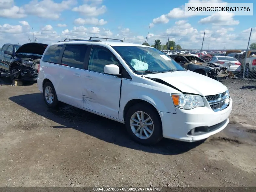 2019 Dodge Grand Caravan Sxt VIN: 2C4RDGCG0KR631756 Lot: 40327865