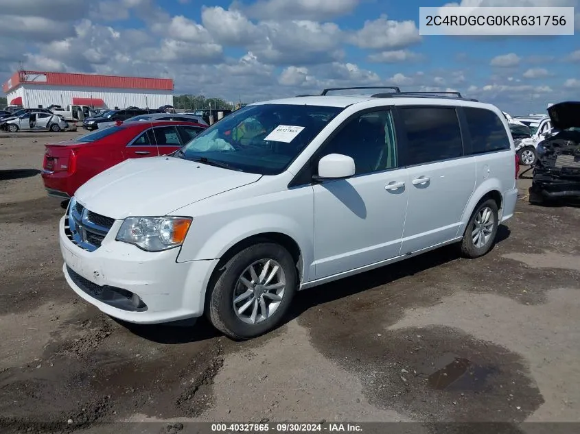 2019 Dodge Grand Caravan Sxt VIN: 2C4RDGCG0KR631756 Lot: 40327865