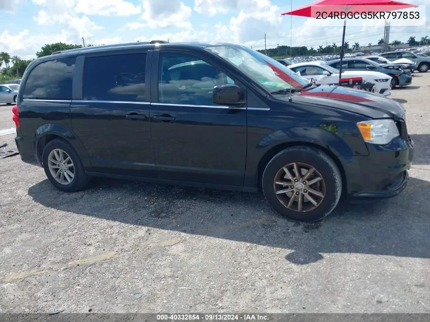 2019 Dodge Grand Caravan Sxt VIN: 2C4RDGCG5KR797853 Lot: 40332854