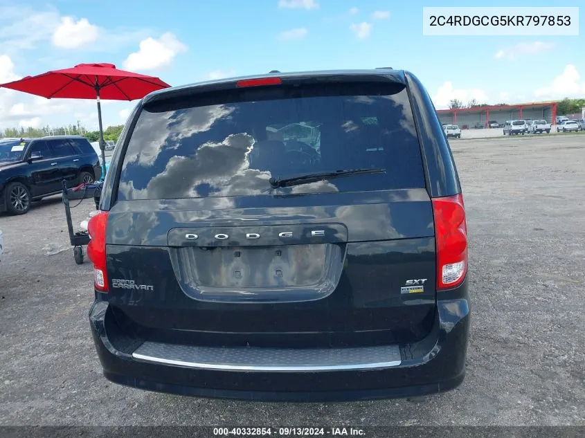 2C4RDGCG5KR797853 2019 Dodge Grand Caravan Sxt