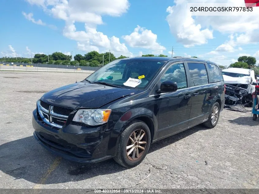 2019 Dodge Grand Caravan Sxt VIN: 2C4RDGCG5KR797853 Lot: 40332854