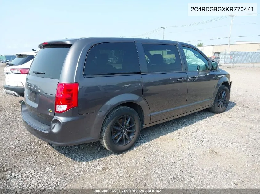 2019 Dodge Grand Caravan Se Plus VIN: 2C4RDGBGXKR770441 Lot: 40336537