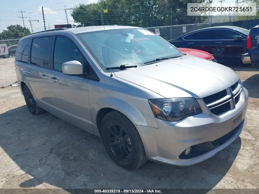 2C4RDGEG0KR725651 2019 Dodge Grand Caravan Gt