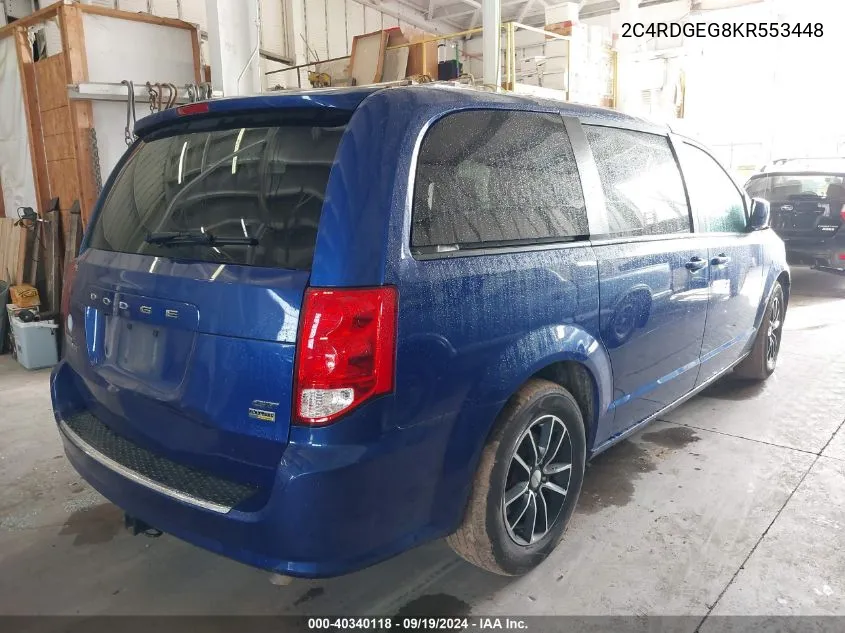 2019 Dodge Grand Caravan Gt VIN: 2C4RDGEG8KR553448 Lot: 40340118