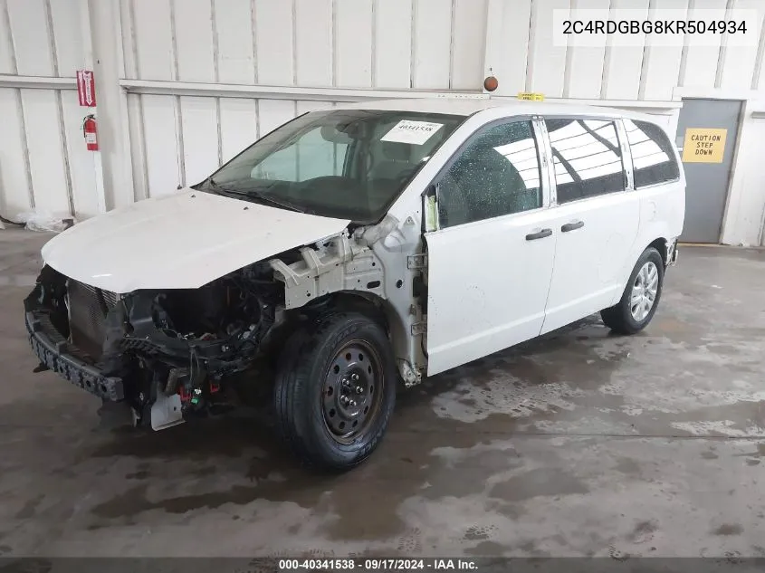 2C4RDGBG8KR504934 2019 Dodge Grand Caravan Se