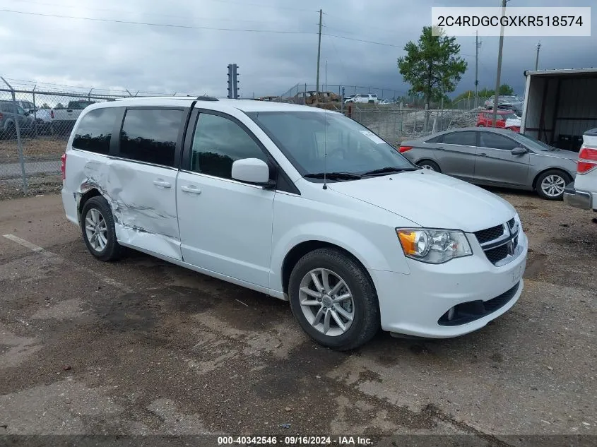 2019 Dodge Grand Caravan Sxt VIN: 2C4RDGCGXKR518574 Lot: 40342546