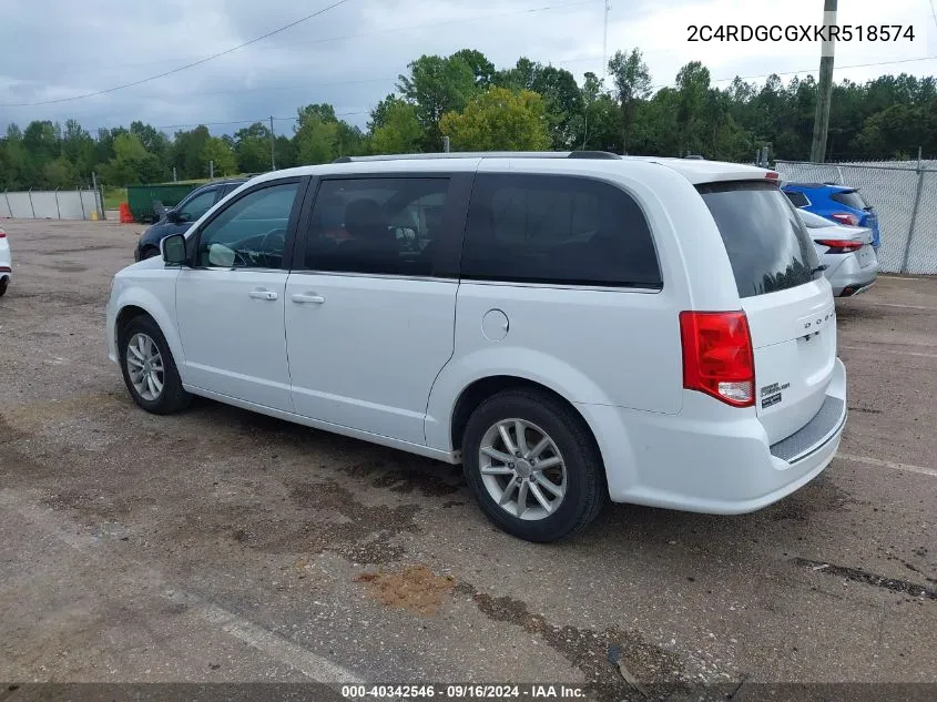 2019 Dodge Grand Caravan Sxt VIN: 2C4RDGCGXKR518574 Lot: 40342546