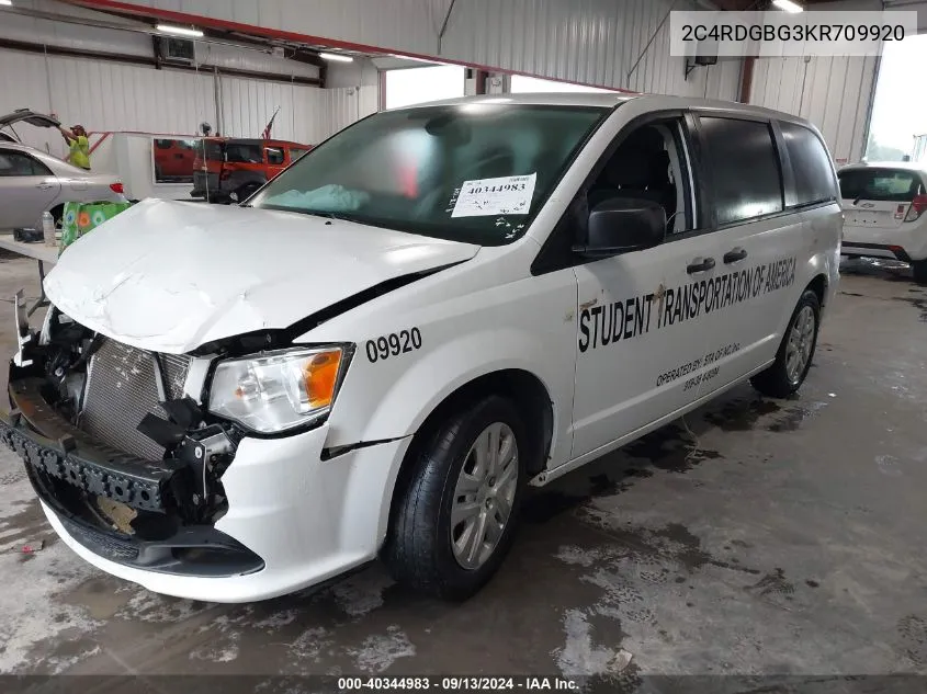 2C4RDGBG3KR709920 2019 Dodge Grand Caravan Se