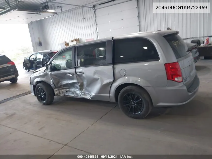 2019 Dodge Grand Caravan Sxt VIN: 2C4RDGCG1KR722969 Lot: 40345835