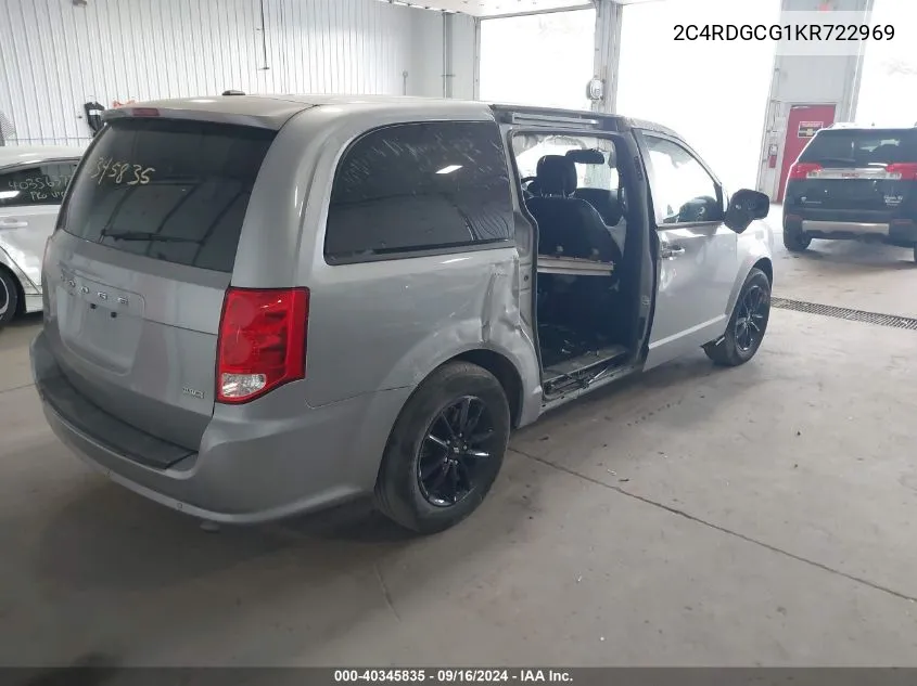 2019 Dodge Grand Caravan Sxt VIN: 2C4RDGCG1KR722969 Lot: 40345835