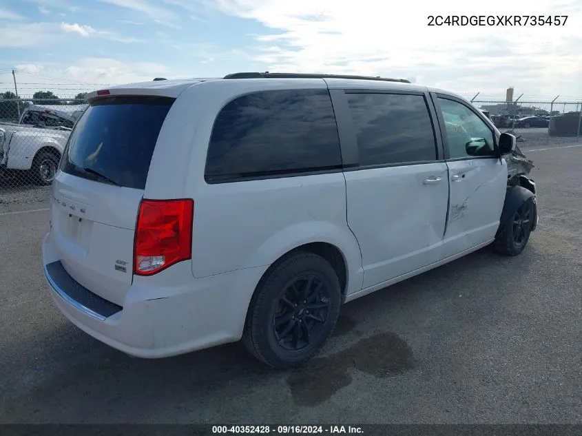 2019 Dodge Grand Caravan Gt VIN: 2C4RDGEGXKR735457 Lot: 40352428