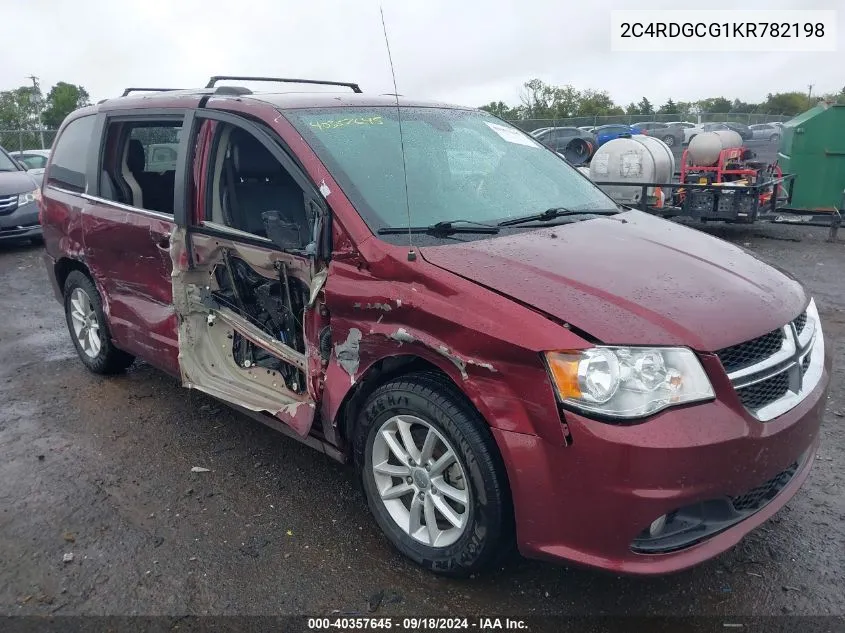 2019 Dodge Grand Caravan Sxt VIN: 2C4RDGCG1KR782198 Lot: 40357645