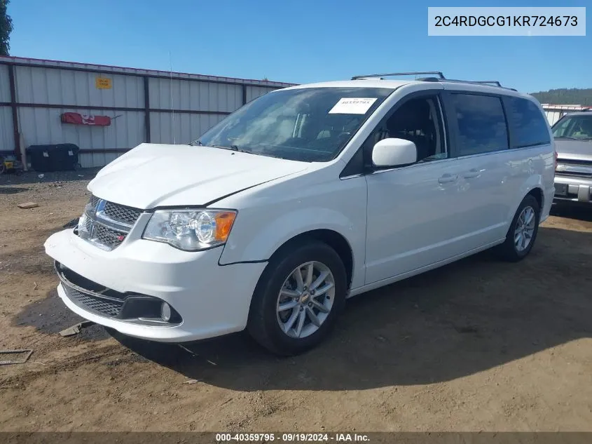 2019 Dodge Grand Caravan Sxt VIN: 2C4RDGCG1KR724673 Lot: 40359795