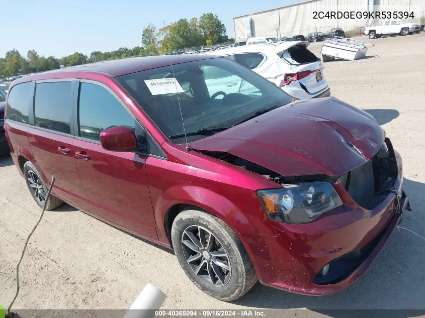 2019 Dodge Grand Caravan Gt VIN: 2C4RDGEG9KR535394 Lot: 40365094