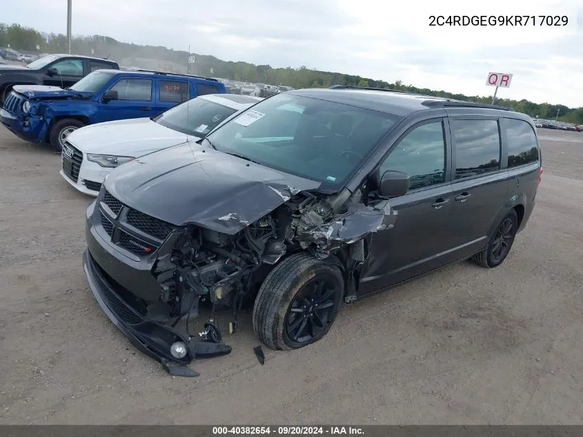 2019 Dodge Grand Caravan Gt VIN: 2C4RDGEG9KR717029 Lot: 40382654