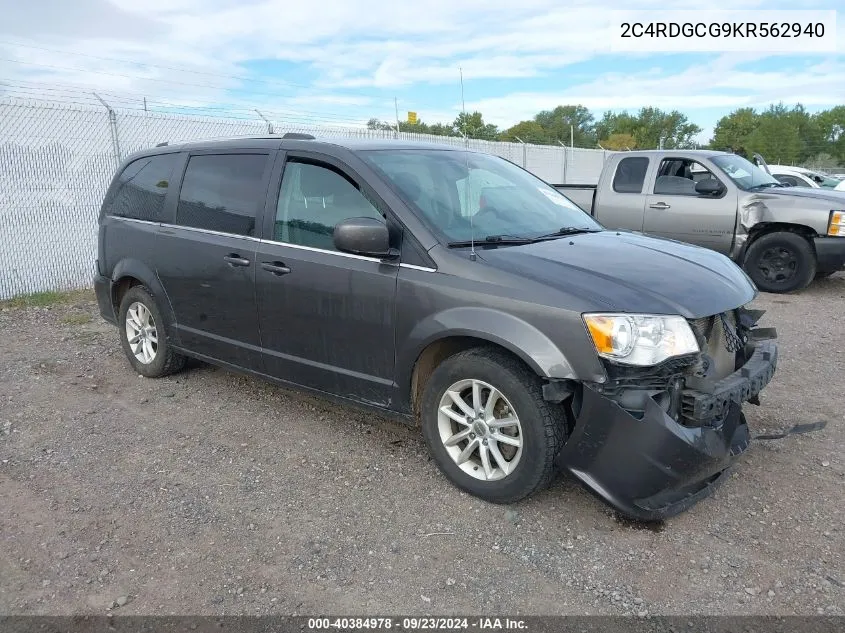 2019 Dodge Grand Caravan Sxt VIN: 2C4RDGCG9KR562940 Lot: 40384978