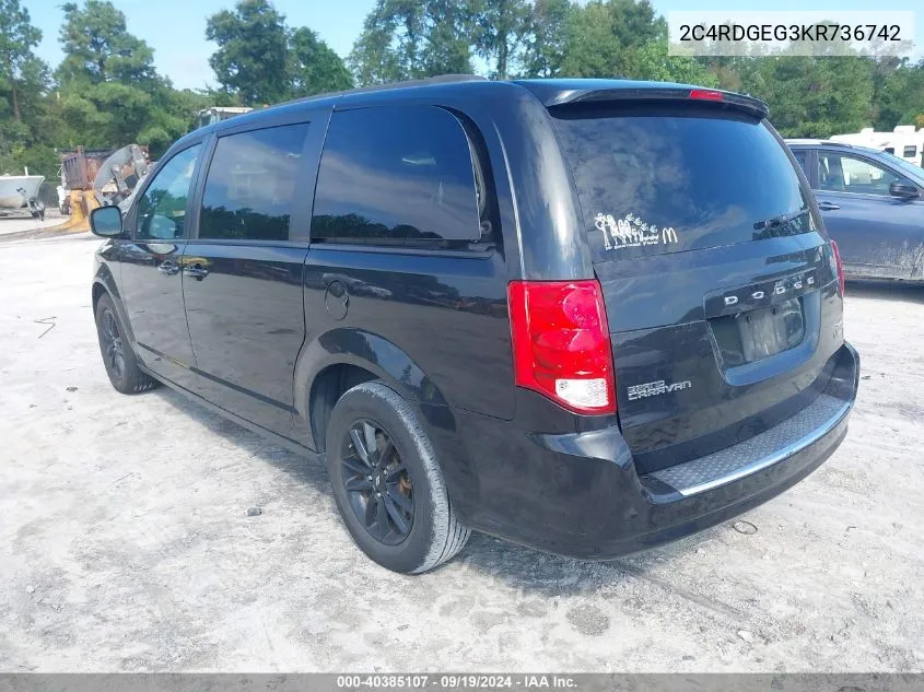 2C4RDGEG3KR736742 2019 Dodge Grand Caravan Gt