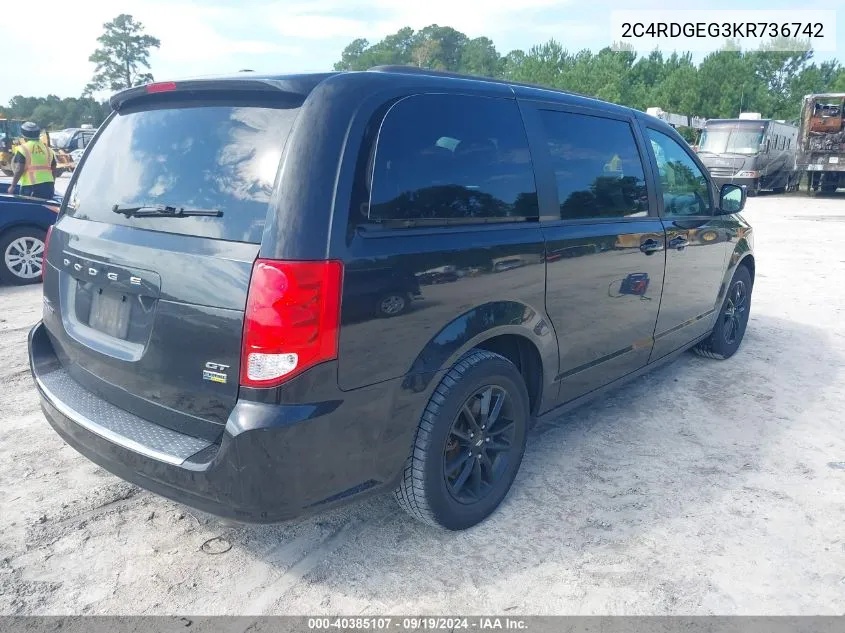 2C4RDGEG3KR736742 2019 Dodge Grand Caravan Gt