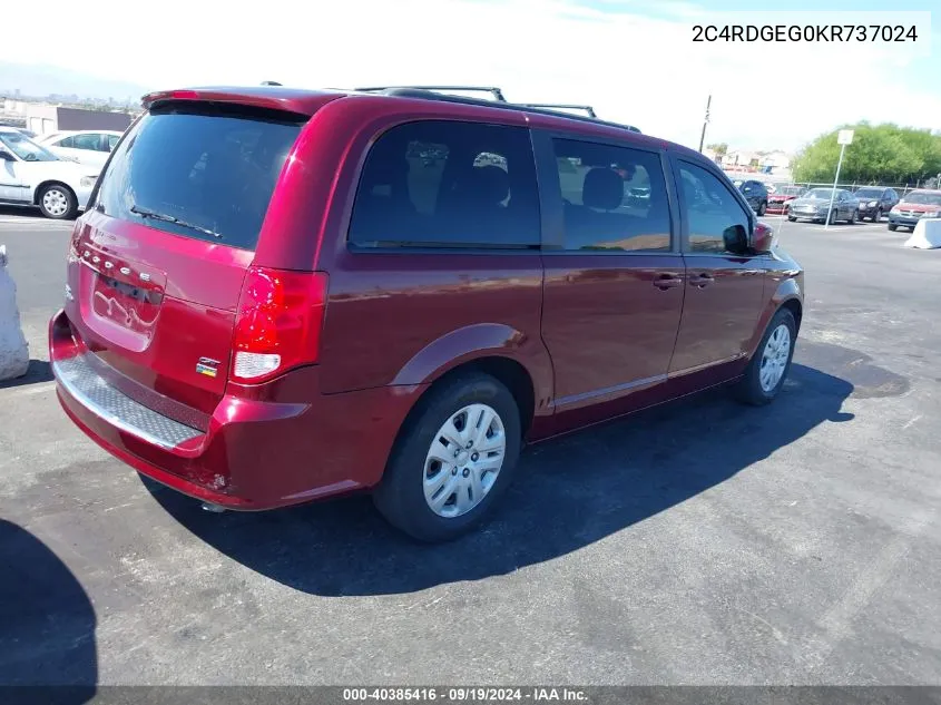 2C4RDGEG0KR737024 2019 Dodge Grand Caravan Gt