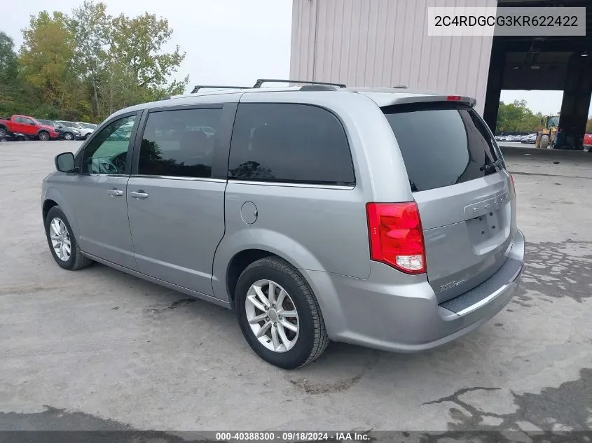 2C4RDGCG3KR622422 2019 Dodge Grand Caravan Sxt