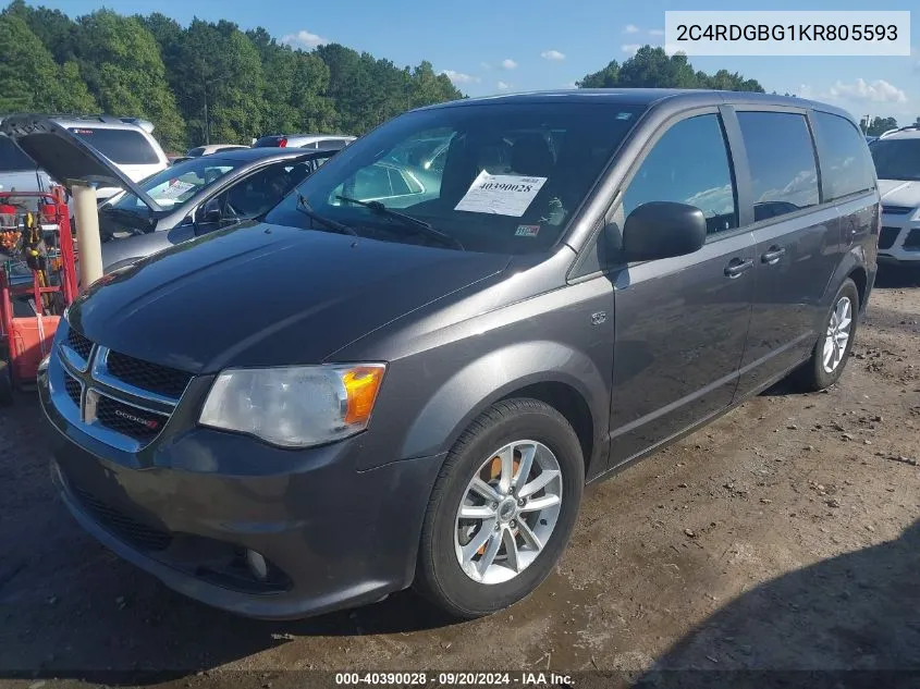 2019 Dodge Grand Caravan Se 35Th Anniversary Edition VIN: 2C4RDGBG1KR805593 Lot: 40390028