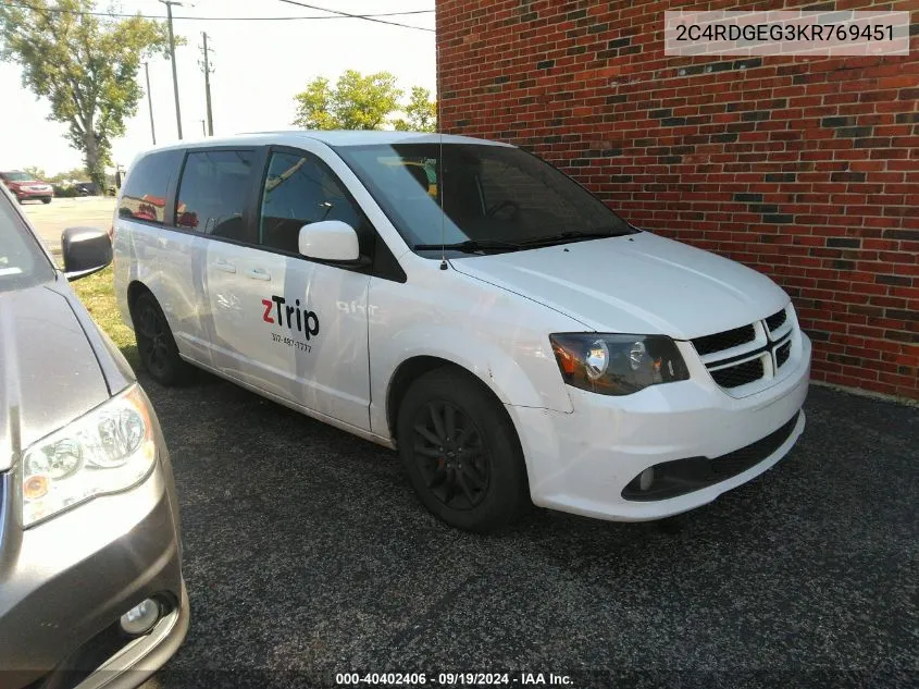 2C4RDGEG3KR769451 2019 Dodge Grand Caravan Gt