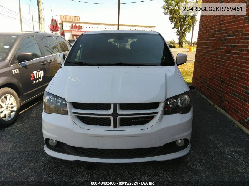 2C4RDGEG3KR769451 2019 Dodge Grand Caravan Gt