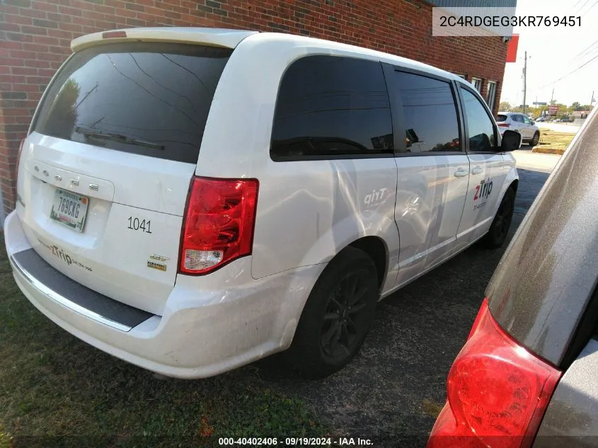 2C4RDGEG3KR769451 2019 Dodge Grand Caravan Gt