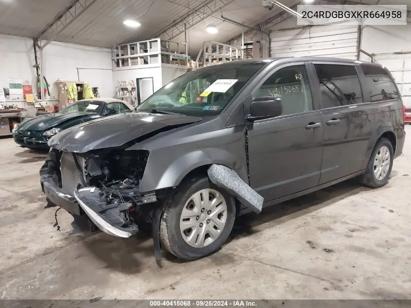 2C4RDGBGXKR664958 2019 Dodge Grand Caravan Se