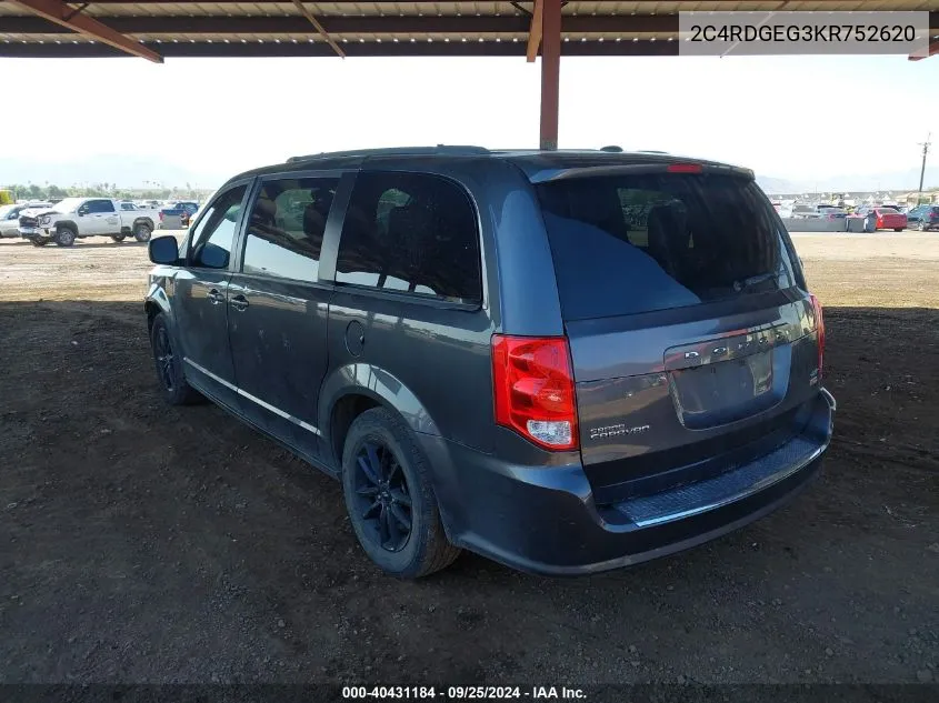 2C4RDGEG3KR752620 2019 Dodge Grand Caravan Gt