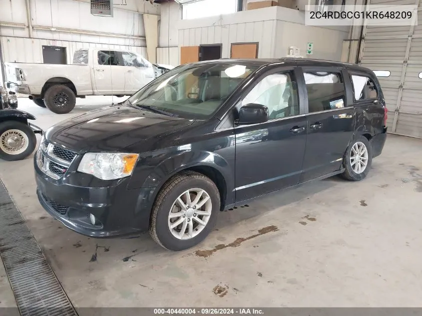 2019 Dodge Grand Caravan Sxt VIN: 2C4RDGCG1KR648209 Lot: 40440004