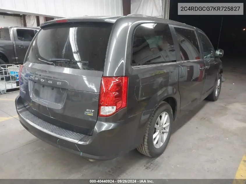 2019 Dodge Grand Caravan Sxt VIN: 2C4RDGCG7KR725827 Lot: 40440924