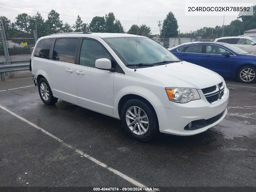 2019 Dodge Grand Caravan Sxt VIN: 2C4RDGCG2KR788592 Lot: 40447074