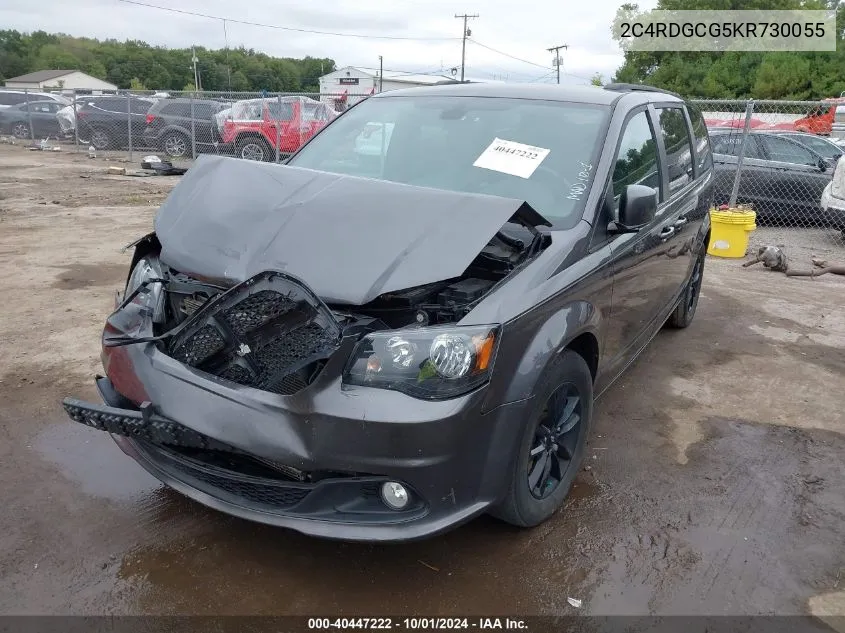 2019 Dodge Grand Caravan Sxt VIN: 2C4RDGCG5KR730055 Lot: 40447222