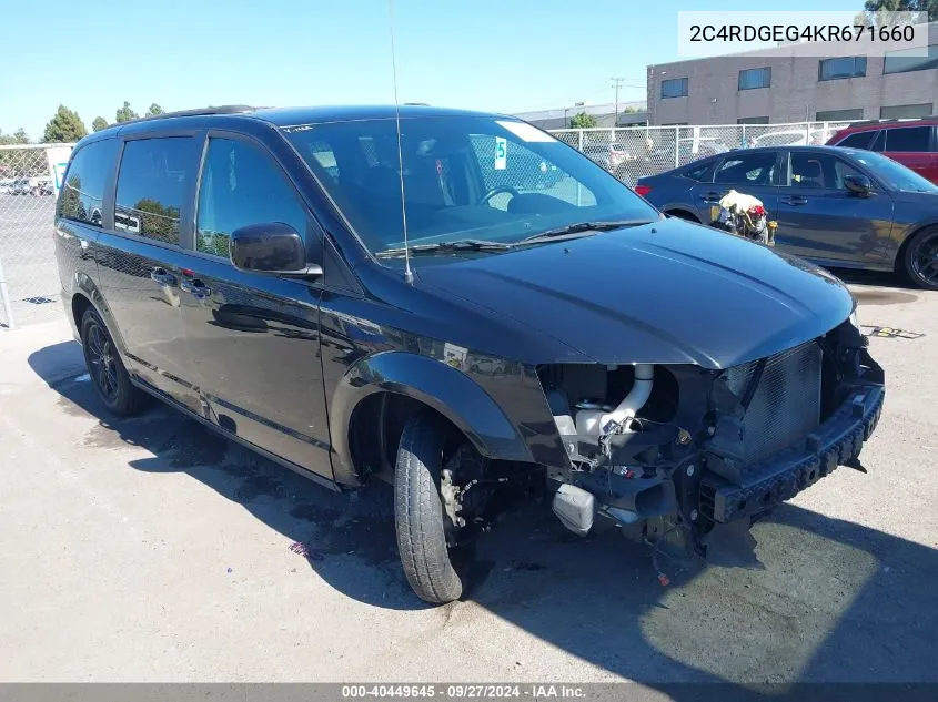 2019 Dodge Grand Caravan Gt VIN: 2C4RDGEG4KR671660 Lot: 40449645