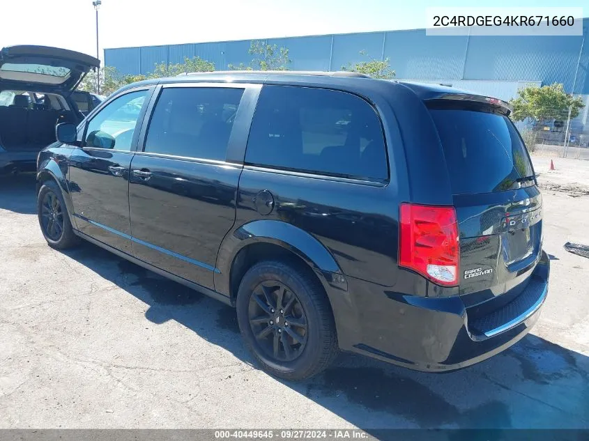 2019 Dodge Grand Caravan Gt VIN: 2C4RDGEG4KR671660 Lot: 40449645