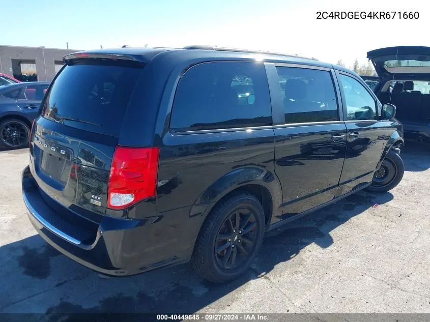 2019 Dodge Grand Caravan Gt VIN: 2C4RDGEG4KR671660 Lot: 40449645