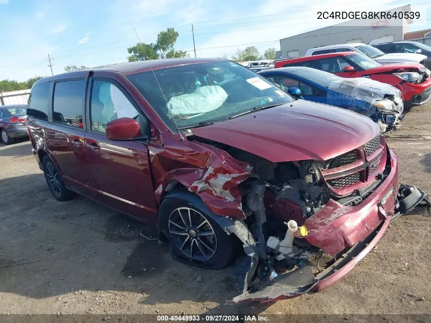 2019 Dodge Grand Caravan Gt VIN: 2C4RDGEG8KR640539 Lot: 40449933