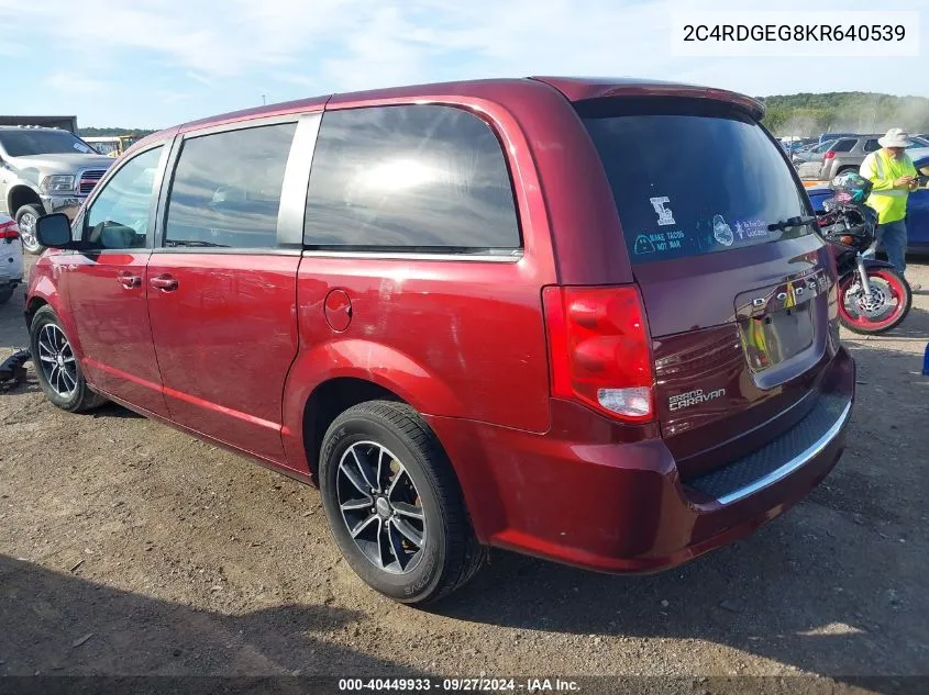 2C4RDGEG8KR640539 2019 Dodge Grand Caravan Gt