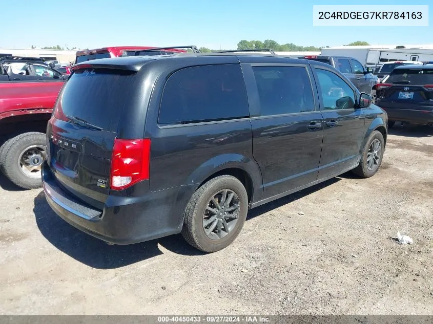 2019 Dodge Grand Caravan Gt VIN: 2C4RDGEG7KR784163 Lot: 40450433