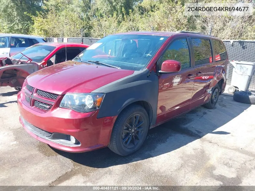 2C4RDGEG4KR694677 2019 Dodge Grand Caravan Gt