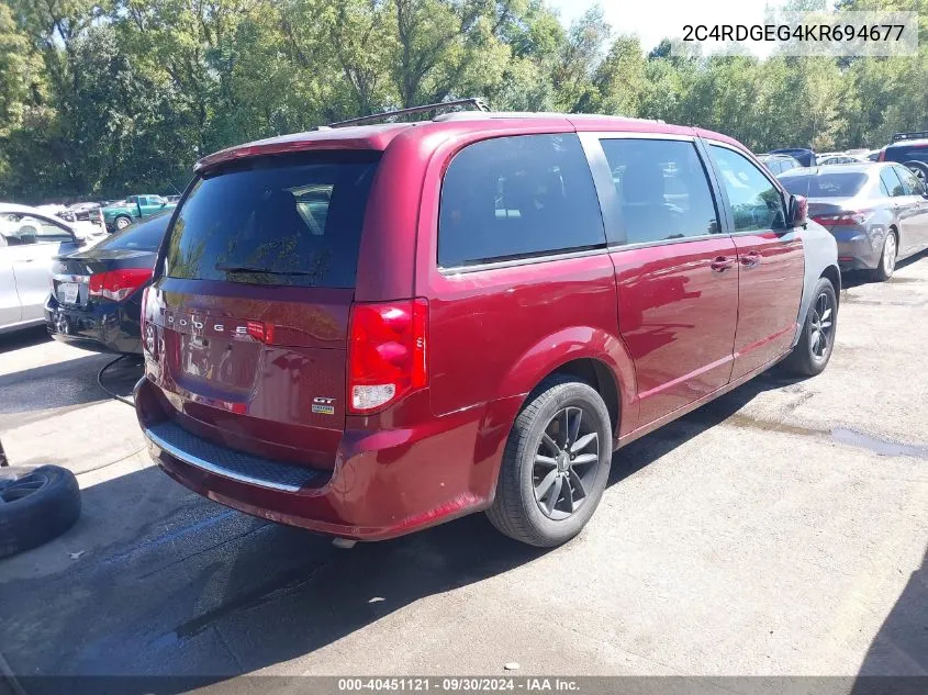 2C4RDGEG4KR694677 2019 Dodge Grand Caravan Gt