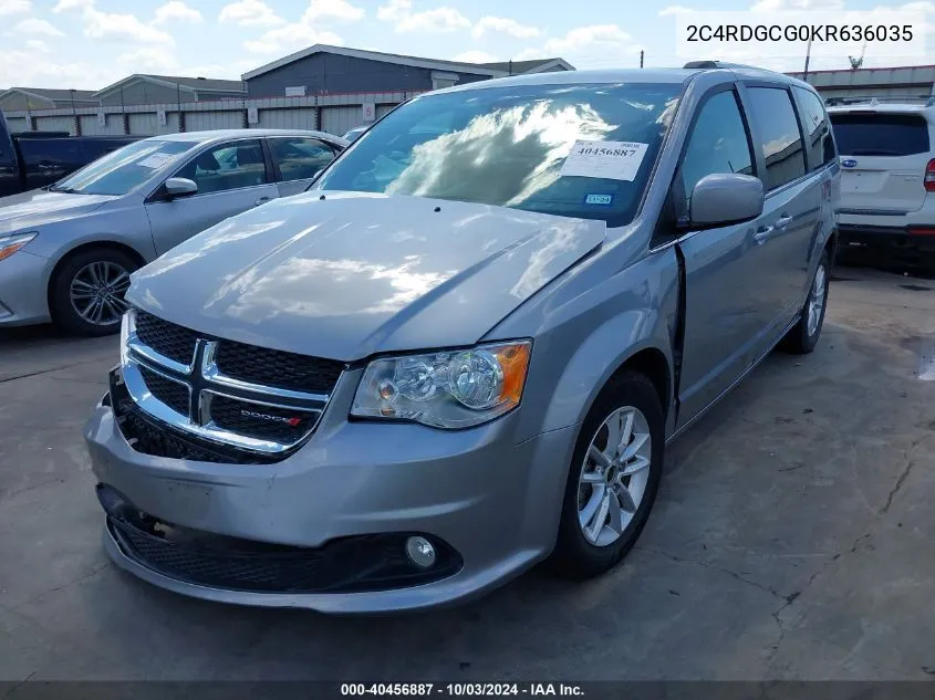 2019 Dodge Grand Caravan Sxt VIN: 2C4RDGCG0KR636035 Lot: 40456887